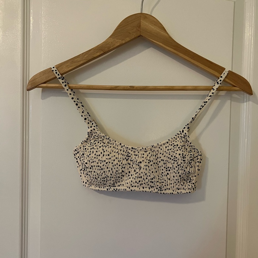 Xhiliration polka dot bikini top
